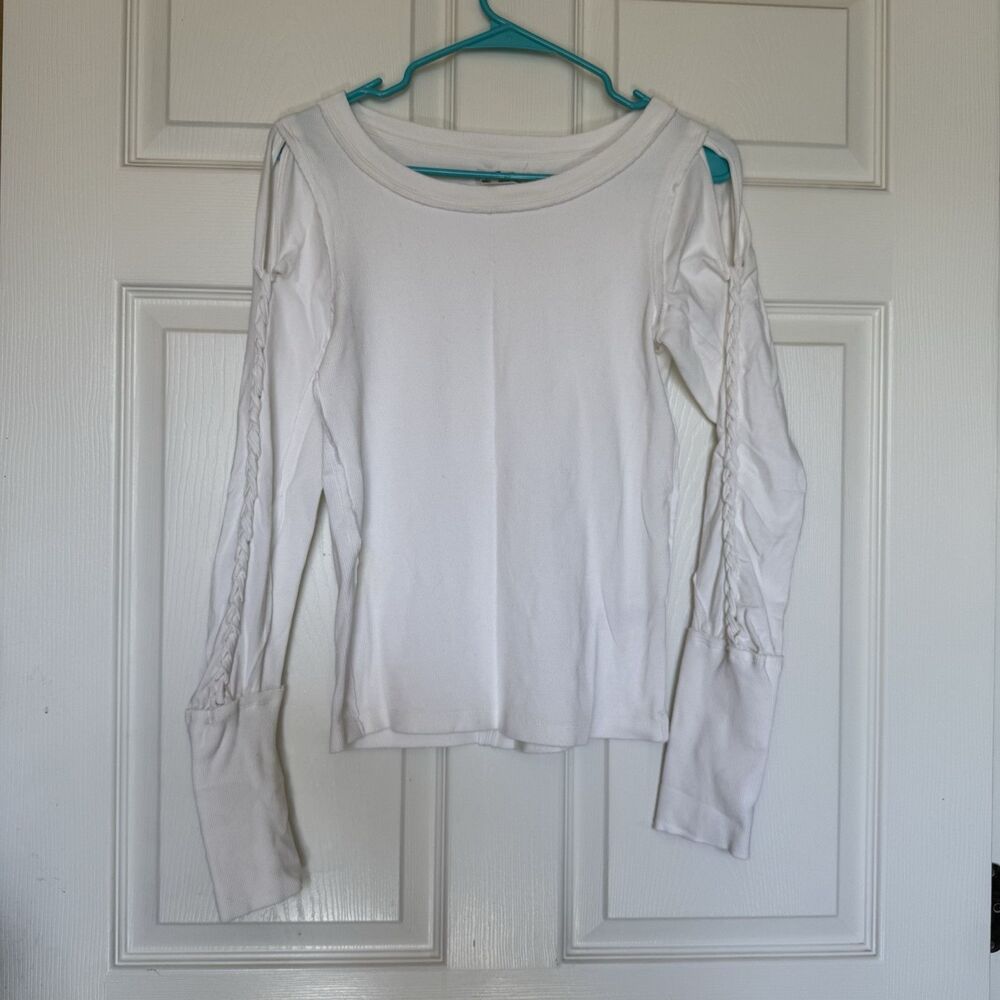 Free People We The Free Daisy Chain Cuff Top White Size S